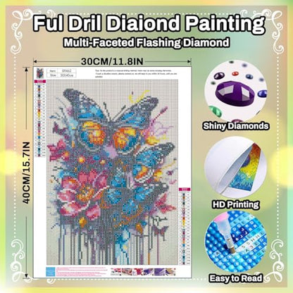 HITO Butterfly Diamond Painting Kits for Adults Butterfly Diamond Art Kits - color: G9462