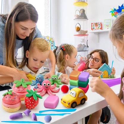 Air Dry Clay 145 Colors, Modeling Clay for Kids, DIY Molding Toy with Tools - color: 145 Colors