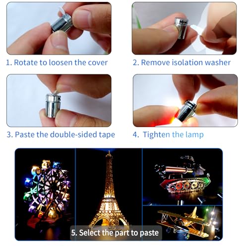 10PCS Multi Color Mini LED Lights for DIY Craft, Model Displays, Miniatures - color: Multi Color Changing