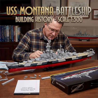 USS Montana - BB-67 Battleship Building Block Set,2956 PCS - style: USS Montana BB-67