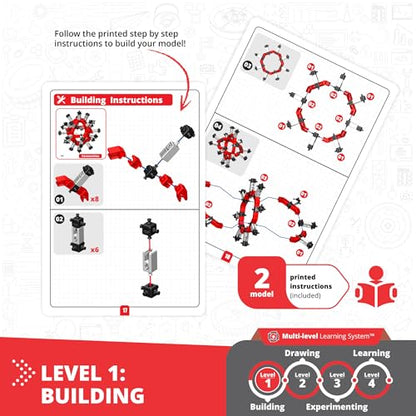 Engino STEAM Labs, How Viruses Work, STEAM Toys for Ages 8+, Experiment & Art Activities, STEM Project for Girls & Boys, Learning & Education Toys, 2 Model Building Set - style: How Viruses Work?