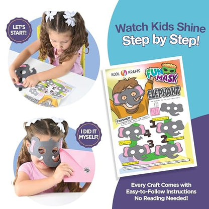 20 Arts & Crafts Kit for Kids, All-Inclusive, No Mess Craft Kits & Supplies for Boys & Girls – DIY Creative Activity, Easy Step-by-Step Guide, Individually Packaged Crafts, Christmas Gift, Travel Gift