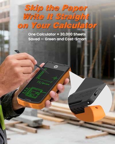 ROATEE Construction Calculator with Writing Tablet Industrial & Scientific - color: Gray Orange