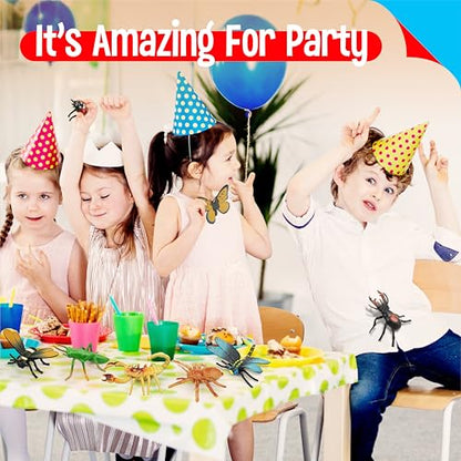 12 Insect Figurines for Kids, Plastic Animal Toys Tiny Portable Bugs Figures Playset Montessori Toy Educational Game for Homeschool Preschool Toddler Kids - style: Insect(excluding cards)