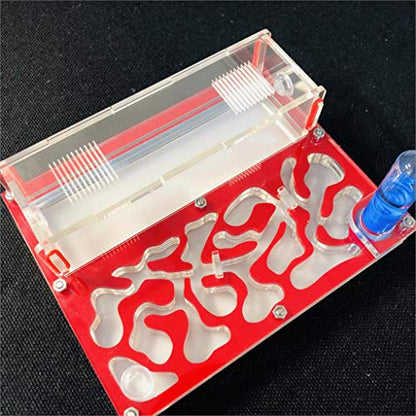 ANT 150mmx110mm Test Tube Moisture Big Space Nest Farm Acrylic, Insect Villa House Ecological Workshop (red) - color: red