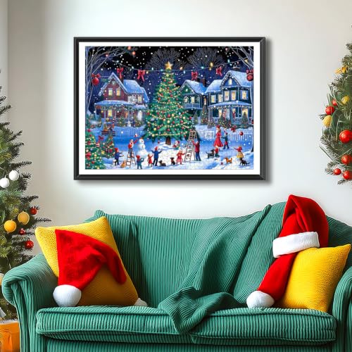 Blueforest 1000 Piece Community Christmas Tree Jigsaw Puzzle for Adults - color: Community Christmas Tree
