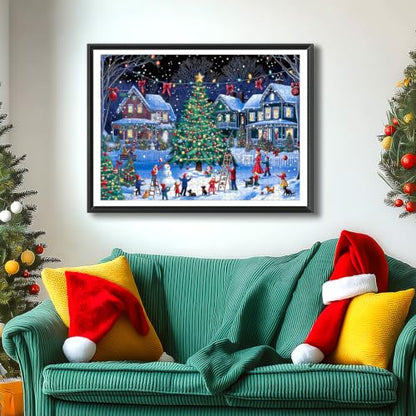 Blueforest 1000 Piece Community Christmas Tree Jigsaw Puzzle for Adults - color: Community Christmas Tree
