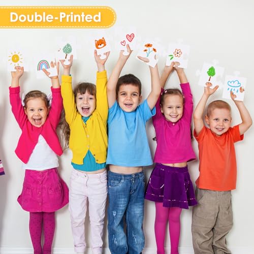 30 Pcs Blank Puzzle Pieces White 8 x 9 Inch DIY Kids Adults - color: White, size: 8 x 9 Inch