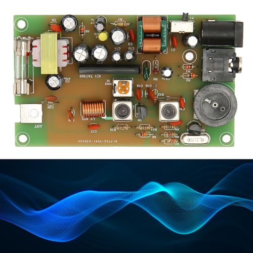 AM Radio Transmitter Board Kit, Short Wave Low Power Sound Amplification 100mW SW Radio Amplifier Kit, 21MHZ Crystal Frequency Stabilization for DIY Campus Broadcast Radi