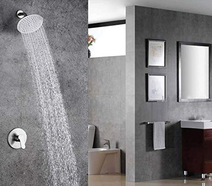 SUMERAIN Bathroom Shower Faucet Brushed Nickel Single Handle - color: Brushed Nickel, size: Solid Brass Valve