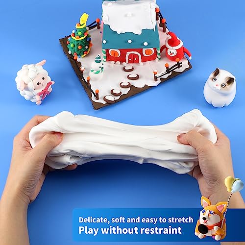 ifergoo 100g White Air Dry Clay, 3.5oz DIY Creative Modeling Clay for Kids - color: White/100g