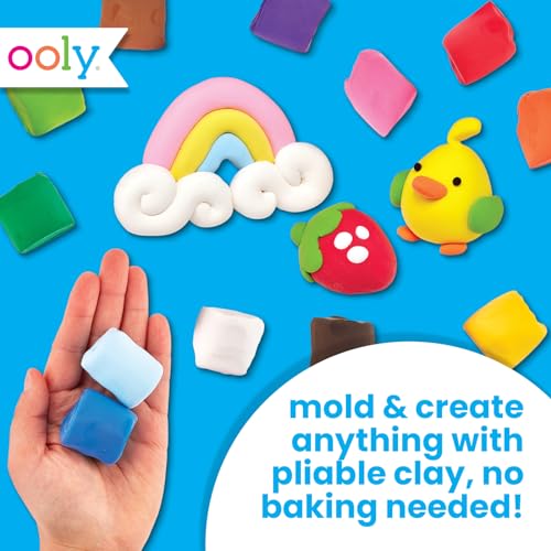 Ooly Creatibles Air Dry Clay for Kids, Includes 3 Reusable Cases, 12 Colors - style: 12 Colors Complete Set