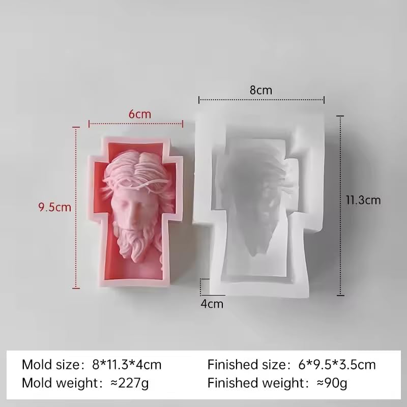 Candle Molds - Silicone Mold for Candles Making, DIY 3D Moulds for Soy Wax, Beeswax, Scented Candle, Valentine's Day Gifts (Redemption) - color: Redemption