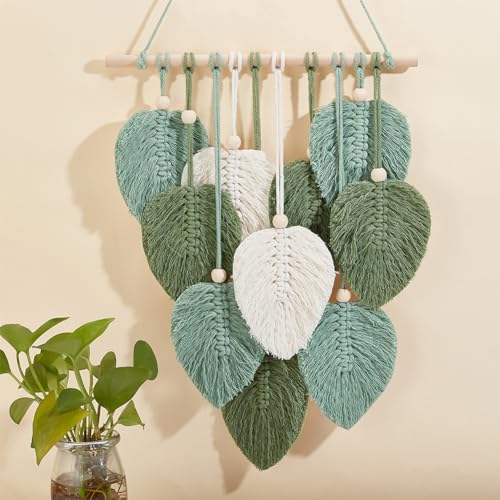 FREEBLOSS DIY Macrame Leaf Wall Hanging Beginners