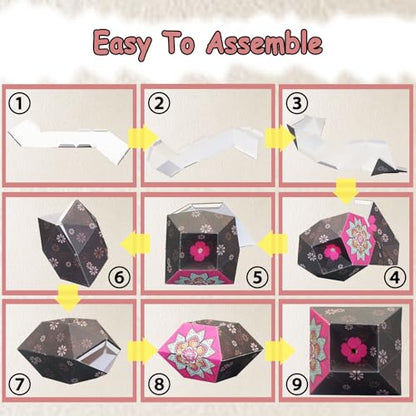 STEM Educational 3D Paper Folding Math Puzzles Set - M?bius Strip & Face-Changing Hexagon - color: Blue