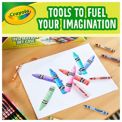 Crayola Inspiration Art Case Coloring Set - Tie-Dye (140ct), Art Supplies Set For Kids, Travel Drawing Kit, Gift for Girls & Boys, Ages 5+ [Amazon Exclusive]