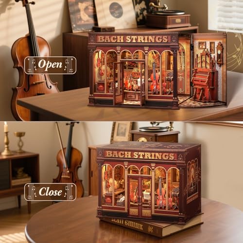 CUTEBEE Book Nook Kit - DIY Miniature House Dollhouse Booknook Kit