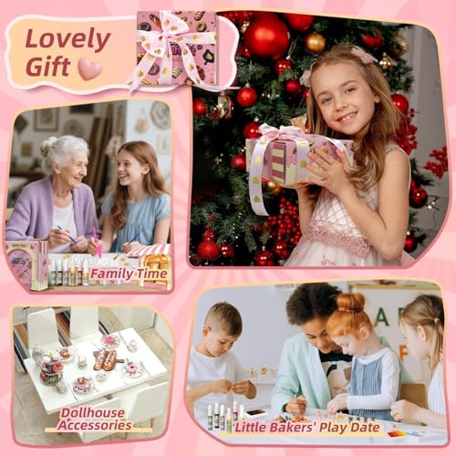 iLAND Craft Kits for Girls Ages 8-12 Fun Clay Bakery, Girls Birthday Gifts - style: Royal Clay Bakery w/ Light String