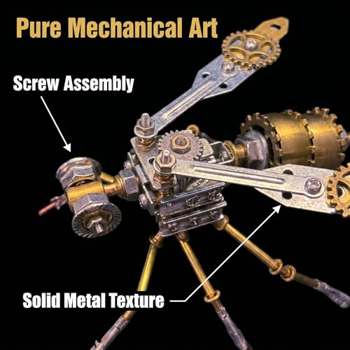 3D Metal Puzzles for Adults Teens-160+Pcs-Mechanical Wasp Bee Insect Models-3 Hours to Build-Ideal for Birthday Gifts and Decorations(Mechanical Wasp A) - style: Mechanical Wasp A