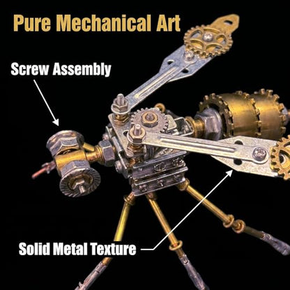 3D Metal Puzzles for Adults Teens-160+Pcs-Mechanical Wasp Bee Insect Models-3 Hours to Build-Ideal for Birthday Gifts and Decorations(Mechanical Wasp A) - style: Mechanical Wasp A