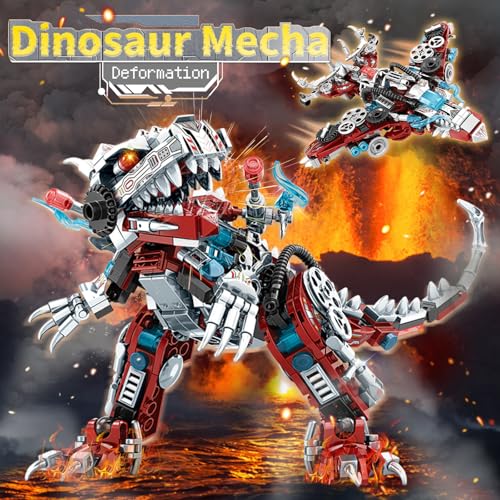 BDXEJV STEM 2 in 1 Dinosaurs Building Kits 422PCS, Compatible with Normal Dinosaurs Bricks, Toys for Kids Age 6-10 Year Old, Educational Building Sets Best Gifts for Boy 6-10