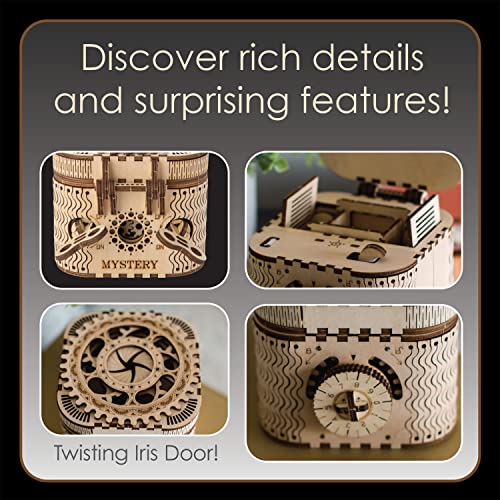MindWare Gearjits: Treasure Box – 158pc Wooden 3D Building Puzzle for Teens & Adults – DIY Construction Model – Fun for Parents Too! – Great STEAM Gifts for Ages 12+