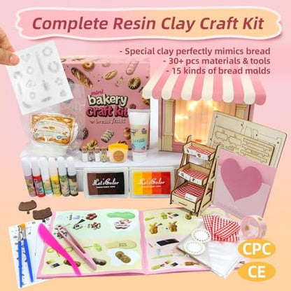 iLAND Craft Kits for Girls Ages 8-12 Fun Clay Bakery, Girls Birthday Gifts - style: Royal Clay Bakery w/ Light String