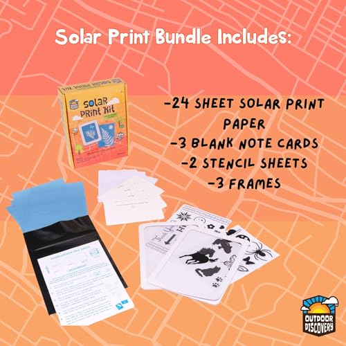 Toysmith Outdoor Discovery Solar Print Paper Kit, Multicolor, 36 Sheets