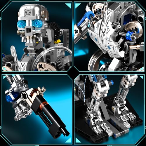 SATHIBI Mechanical Skull Robot Building Set for Adult,Horror Gothic Skull Alien Model for Home Office Decor,Halloween Skeleton Building Blocks Toys Gifts for Men Teens14+ - style: Mechanical Skull Robot