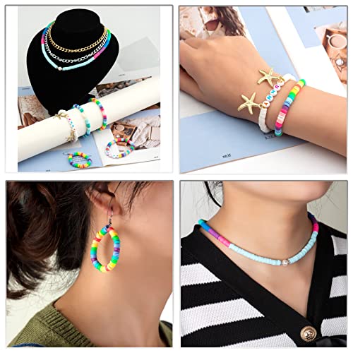 6mm Polymer Clay Beads for Bracelets Making 1000PCS - color: Cyan