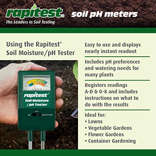 Luster Leaf 1817 Rapitest Soil pH/Moisture Tester, Black - style: pH/Moisture Tester