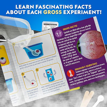 National Geographic Gross Science Kit Chemistry Toy for Ages 8-12 - style: 16 Gross Experiments
