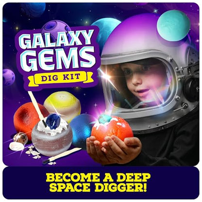 Galaxy Gem Dig Kit for Kids - Gemstones Digging Science Kits for Kids