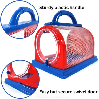 Gosu Toys Critter Cage Bug Catcher with Tools Set - Cage, Tweezers, Magnifying Glass, Compass, Whistle, Monocular, Magnifier Jar ((2 Pack))