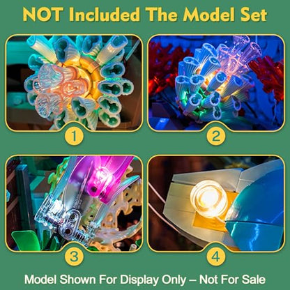 LocoLee Light kit Compatible with Lego 10366 Tropical Aquarium - No Model Only Light, LED Lighting Accessories Compatible with Lego Icons Aquarium 10366 Fish Tank (RC Version)