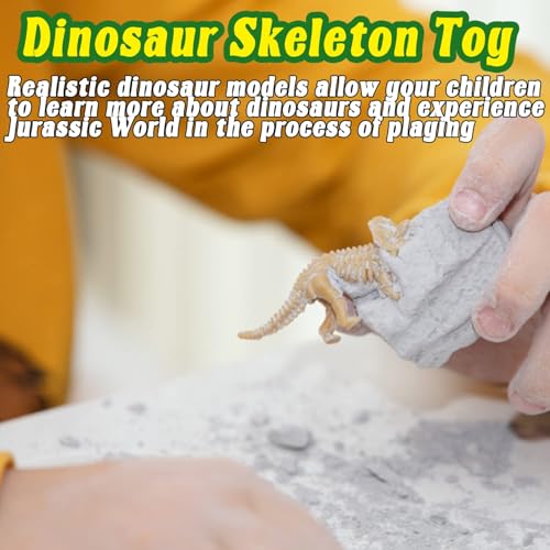 60 Pack Dinosaur Fossil Skeletons,Plastic Figures Dino Bones
