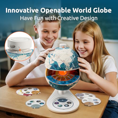 Science Can Globe for Kids, 8" Interactive Globe, STEM Toys for 5 Year Old