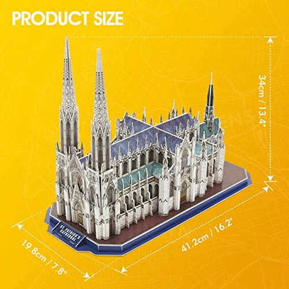 CubicFun 3D Puzzle for Kids St. Patrick's Cathedral New York, 117 Pieces - style: 1 USA | St. Patrick's Cathedral