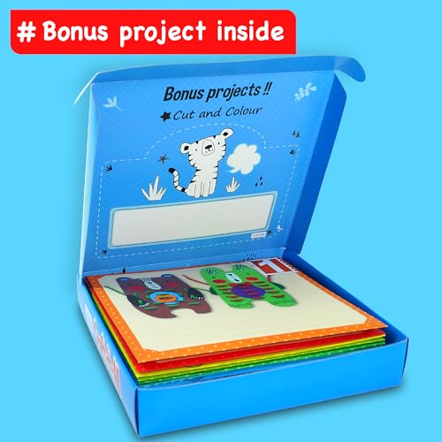 EZCRA Craft Box for Kids Ages 4-8 - 21-in-1 Arts and Crafts Kit - color: Unisex
