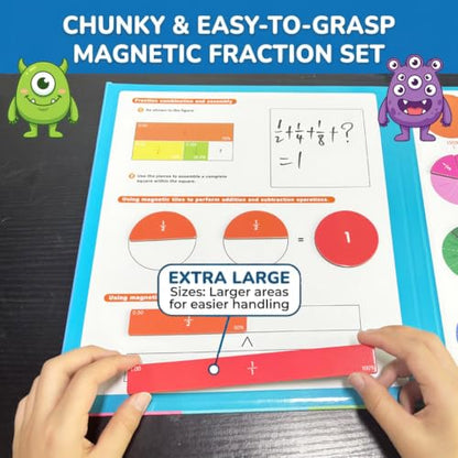 Extra Large Magnetic Fraction Educational Puzzle, Math Manipulatives