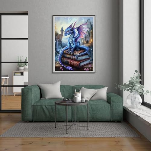 Diamond Art Kits for Adults,Dragon and Book Diamond Painting Kits 12 x 16in - color: DP03042