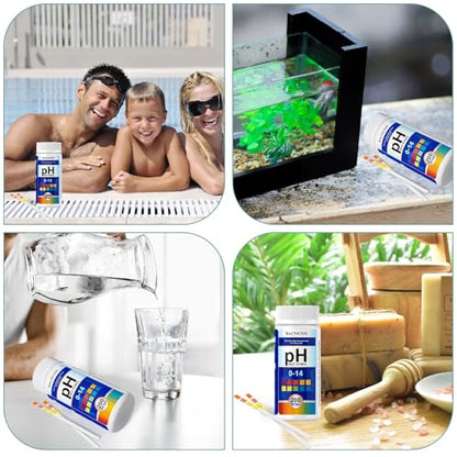 BACNUNN pH Test Strips 0-14: 200 Universal Litmus Paper pH Test Strips