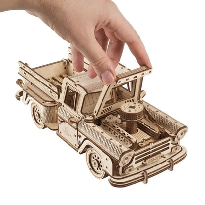 UGEARS Pickup Lumberjack Model Car Kits 3D Puzzle Adult Crafts, Mechanical Wooden Model Kits for Adults - style: Pickup Lumberjack