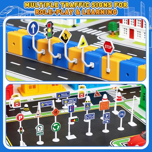Electric Train Set for Kids 5-8, 225 Pcs 3D Track & 2 Trains - size: 225PCS(80 Tracks +2Trains)