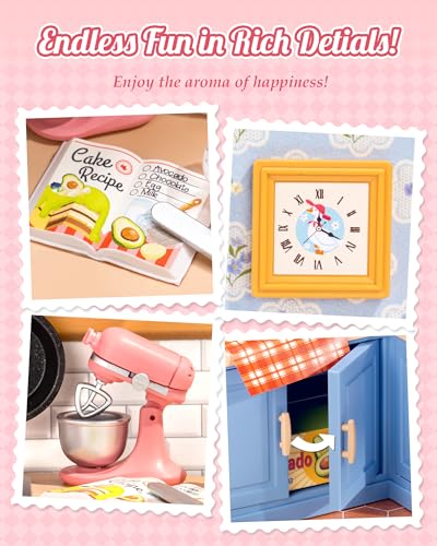 Rolife Super Creator Mini Series, DIY Plastic Miniature Kits Retail Store Series, Mini Model House Building Set for Teens Aged 14+, DIY Crafts/Hobbies for Adults (Homely Baking Kitchen) - style: Homely Baking Kitchen