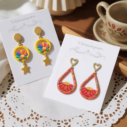 8Pcs Boho Flamingo Hollow Polymer Clay Cutters - color: Retro