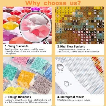 9 Pack Animal Diamond Art Kits for Adults Diamond Painting Kits for Adult - color: DP03397