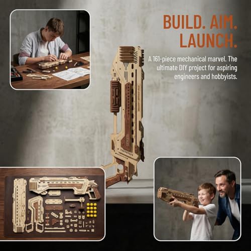 Adult 3D Wooden Puzzle Shotgun - style: Interstellar Gun