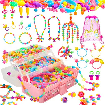 Orian Jewelry Making Kit for Girls, 850+ Pop Beads, Bracelet & Necklace - size: 850+ Piece Set