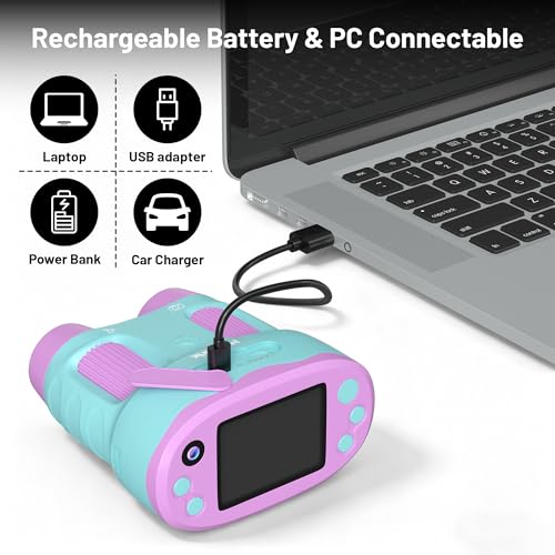 1000X Handheld Microscope for Kids 2.0" Screen 32GB Card Included - color: Purple